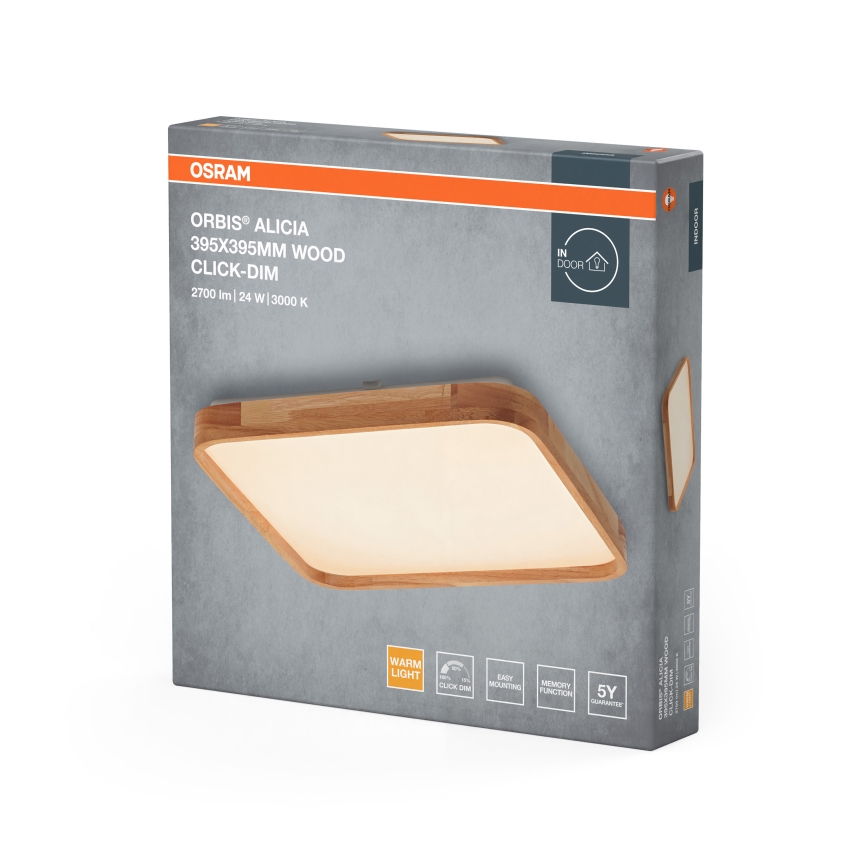 Osram - Luminaria de techo LED regulable ORBIS ALICIA LED/24W/230V 39,5x39,5 cm beige
