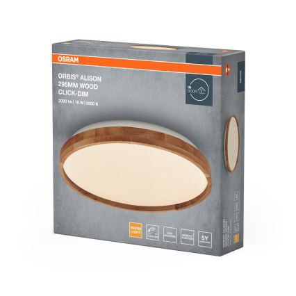 Osram - Lámpara de techo LED regulable ORBIS ALISON LED/16W/230V Ø 29,5 cm beige