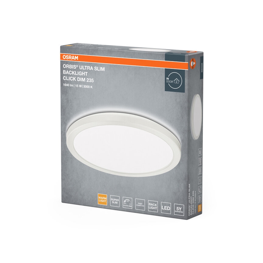 Osram - Luminaria de techo LED regulable ORBIS LED/15W/230V blanco