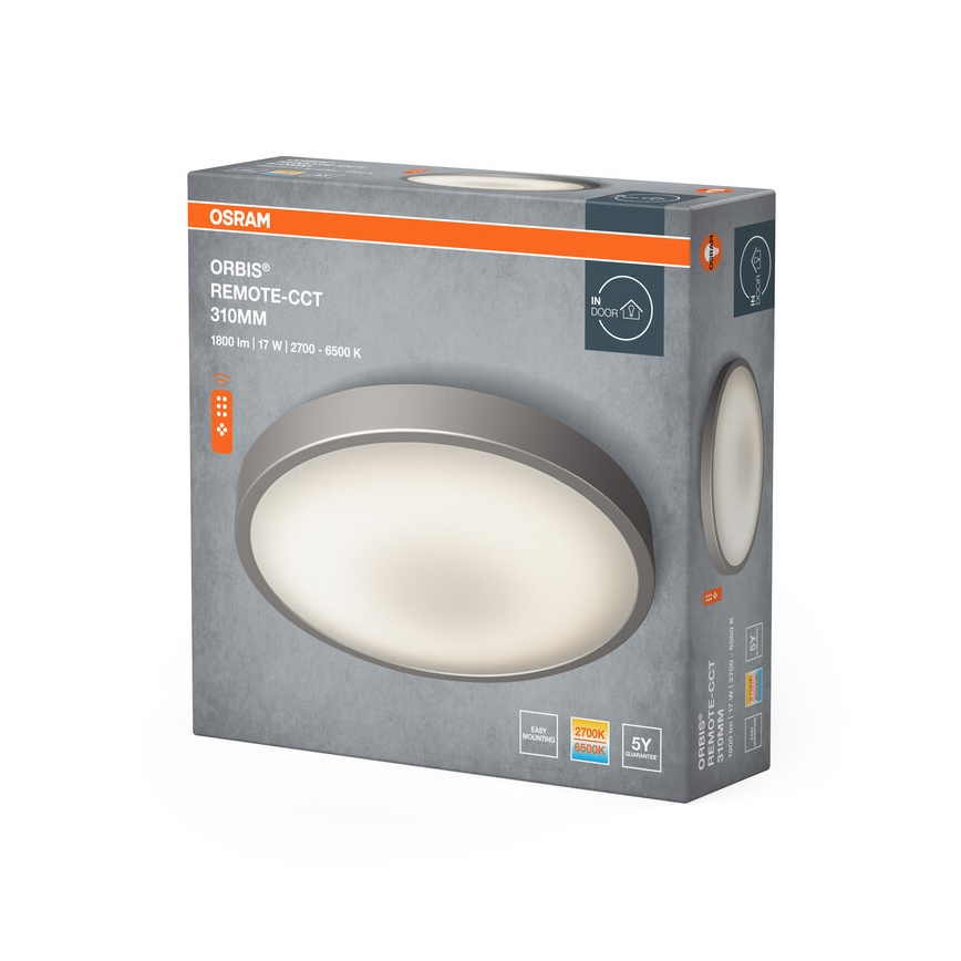 Osram - Luminaria de techo LED regulable ORBIS LED/17W/230V 2700-6500 Ø 31 cm + mando a distancia