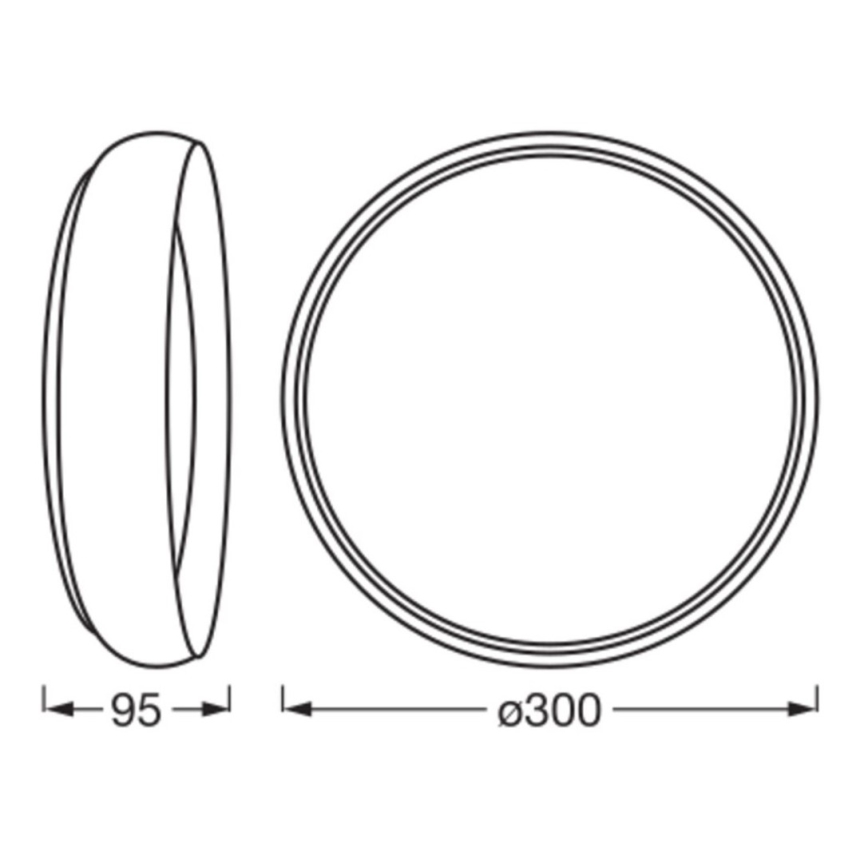 Osram - Lámpara de techo LED regulable ORBIS LIVIA LED/16W/230V Ø 30 cm blanco/marrón
