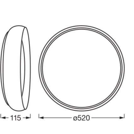Osram - Plafón LED regulable ORBIS LIVIA LED/36W/230V Ø 52 cm blanco/marrón
