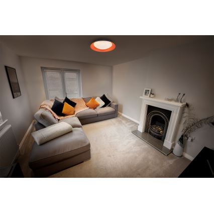 Osram - Plafón LED regulable ORBIS PLATE LED/45W/230V Ø 48 cm naranja/negro