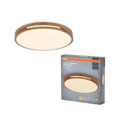 Osram - Luminaria de techo LED regulable ORBIS WOODBURRY LED/24W/230V Ø 39 cm beige