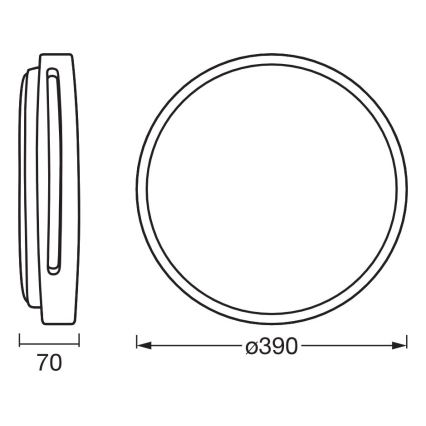 Osram - Luminaria de techo LED regulable ORBIS WOODBURRY LED/24W/230V Ø 39 cm beige