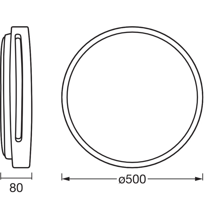 Osram - Luminaria de techo LED regulable ORBIS WOODBURRY LED/36W/230V Ø 50 cm