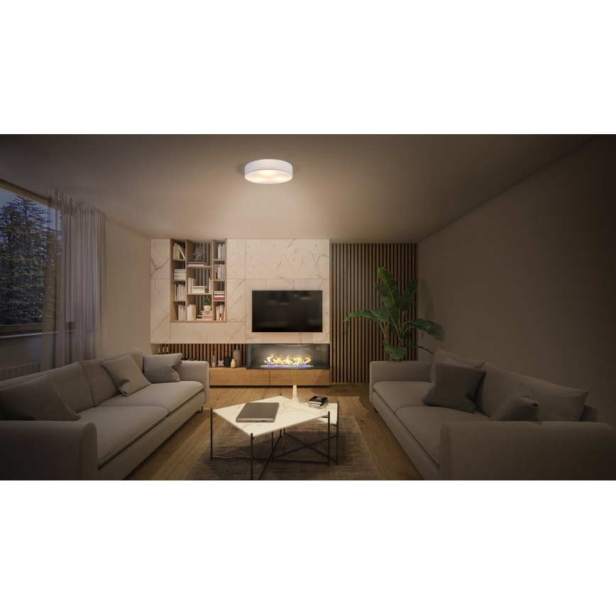 Osram - Lámpara de techo ORBIS PARIS 2xE27/25W/230V ø 40 cm blanca