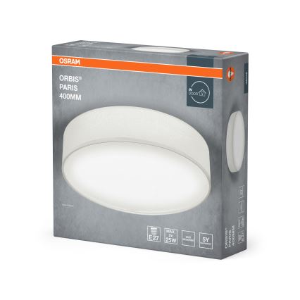 Osram - Lámpara de techo ORBIS PARIS 2xE27/25W/230V ø 40 cm blanca