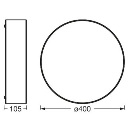 Osram - Lámpara de techo ORBIS PARIS 2xE27/25W/230V ø 40 cm blanca