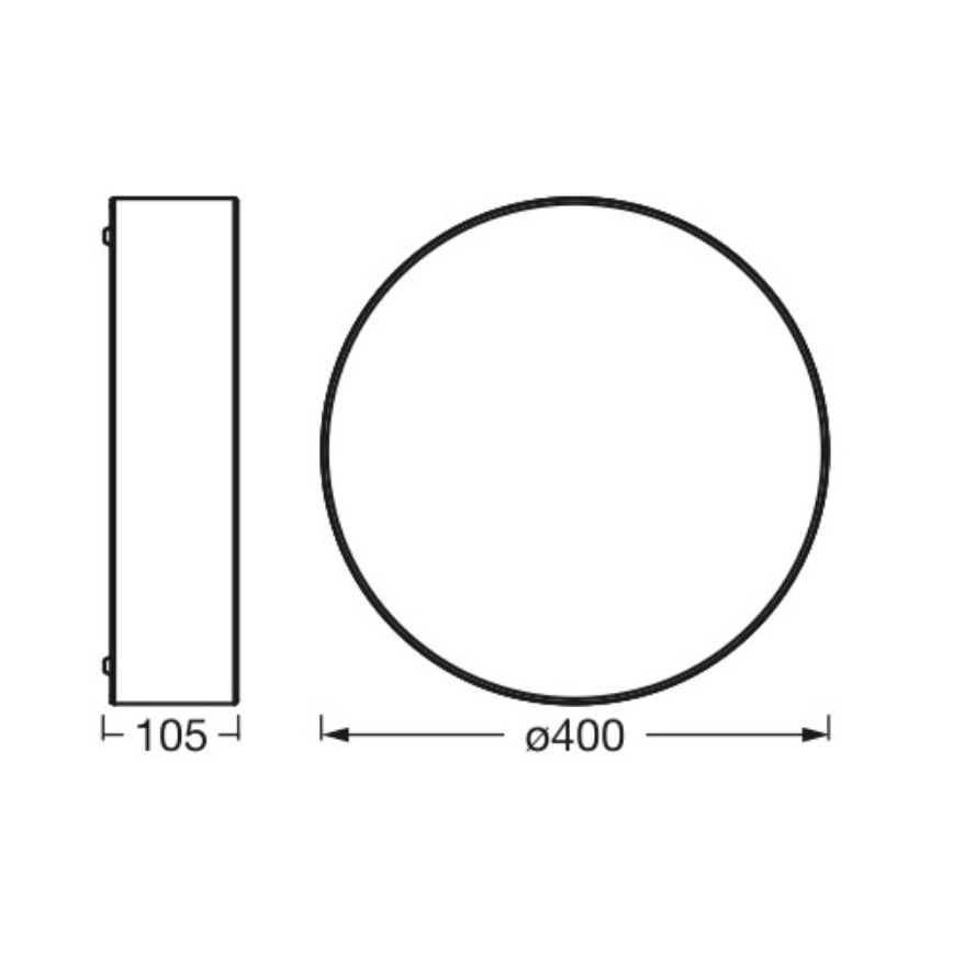 Osram - Lámpara de techo ORBIS PARIS 2xE27/25W/230V ø 40 cm blanca