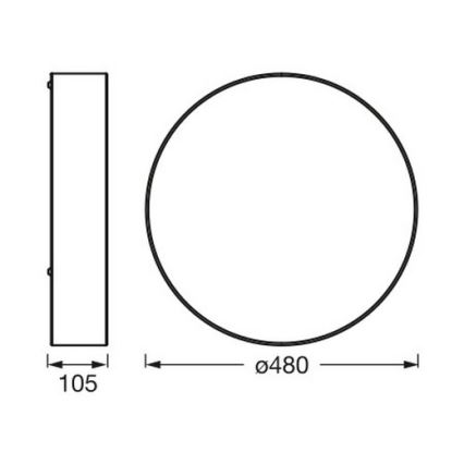 Osram - Luminaria de techo ORBIS PARIS 3xE27/25W/230V, diámetro 48 cm, color crema