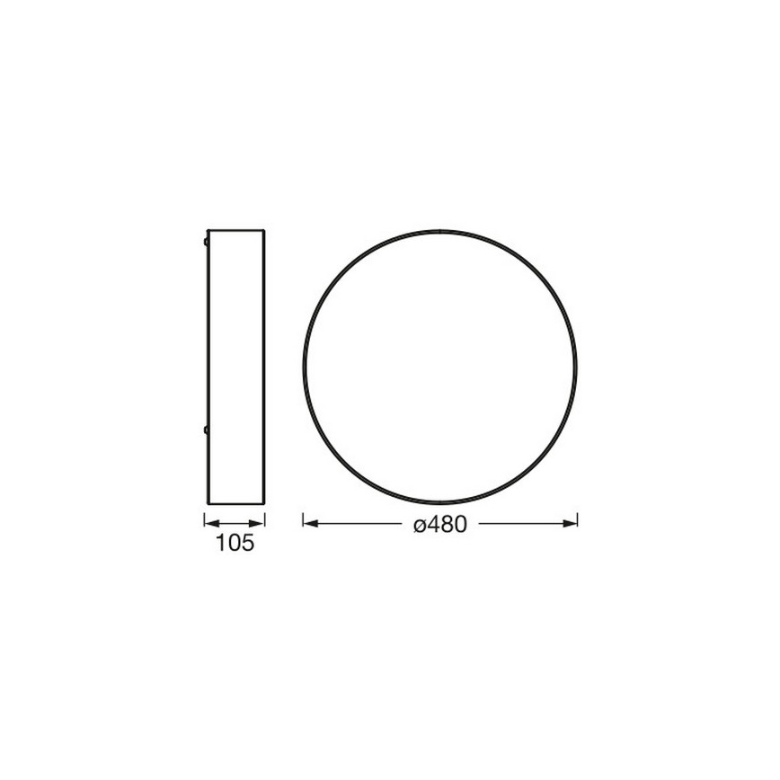 Osram - Luminaria de techo ORBIS PARIS 3xE27/25W/230V, diámetro 48 cm, color crema