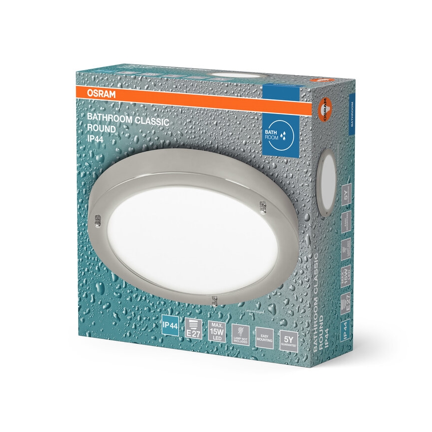Osram - Luminaria de techo para baño BATHROOM CLASSIC 1xE27/15W/230V Ø 31 cm IP44