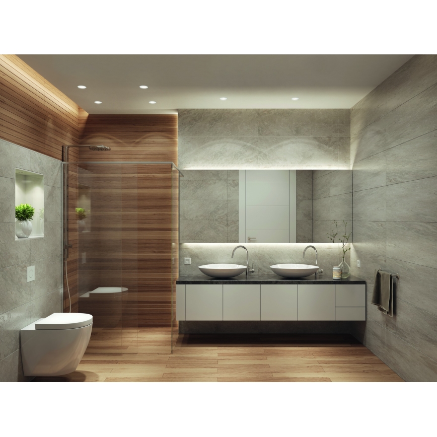 Osram - Foco empotrable LED para baño SPOT 1xGU10/4,3W/230V 2700 K IRC 90, diámetro 8,5 cm, IP65, blanco