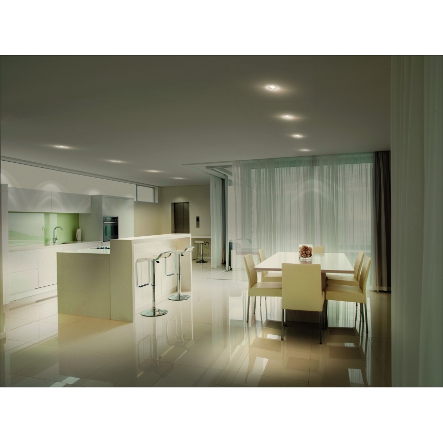 Osram - Luminaria empotrable LED SPOT 1xGU10/4,3W/230V 2700K CRI 90 cromo mate