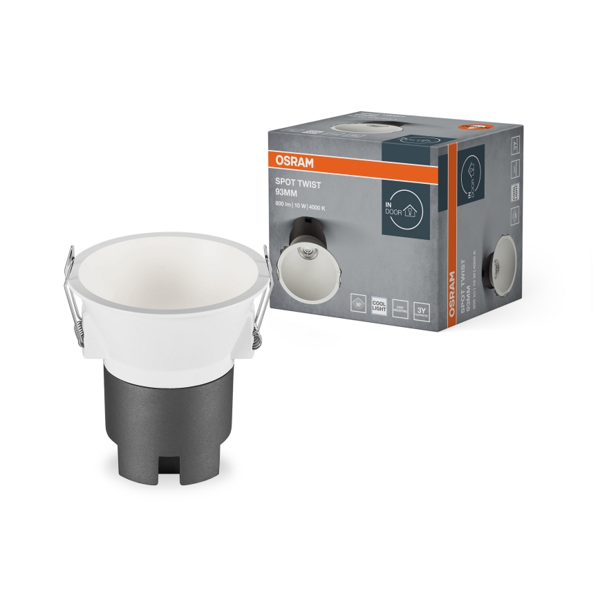 Osram - Luminaria empotrable LED SPOT TWIST LED/10W/230V 4000K diámetro 9,3 cm blanco