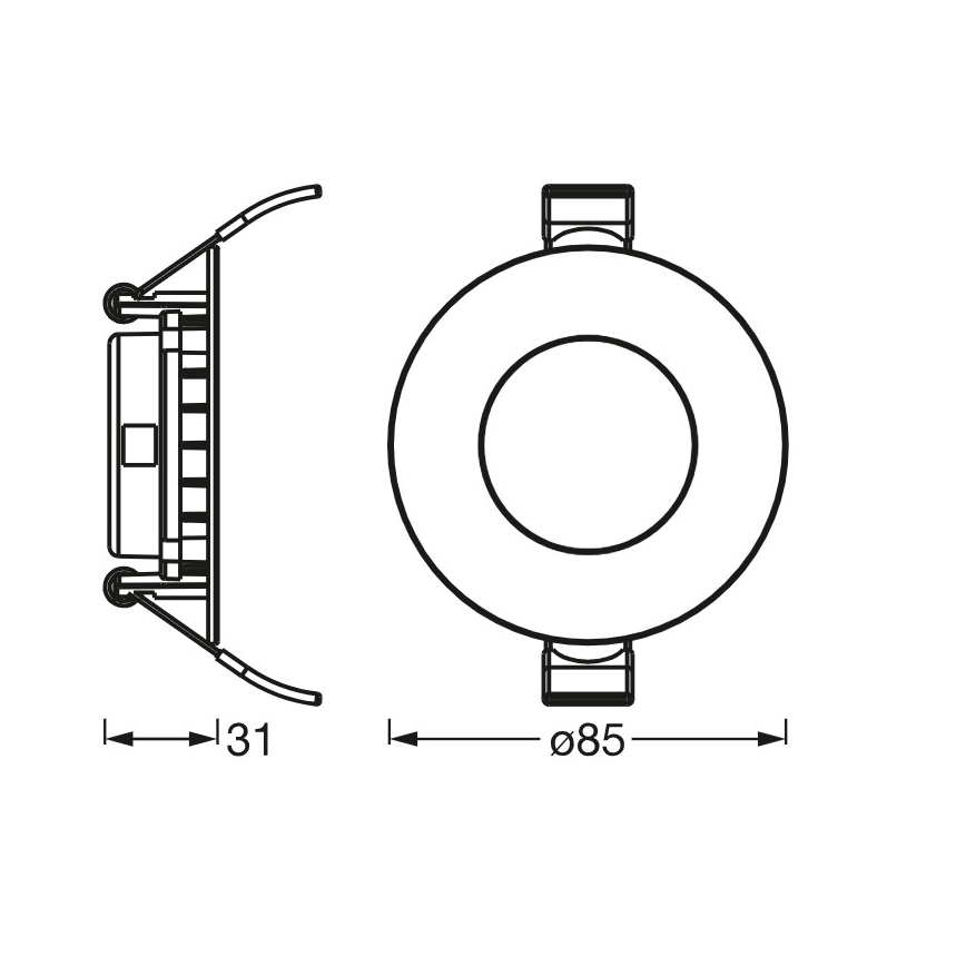 Osram - Luminaria empotrable SLIM LED/4,5W/230V 6500K