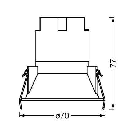 Osram - Luminaria empotrada LED SPOT TWIST LED/5W/230V 4000K Ø 7 cm blanco/plata