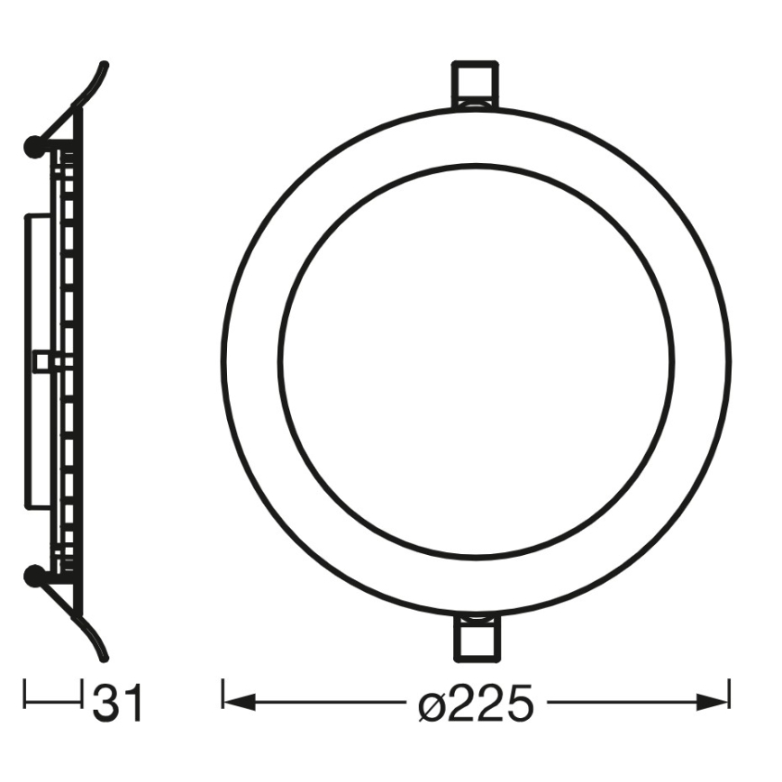 Osram - Luminaria empotrada LED SLIM/22W/230V 6500K