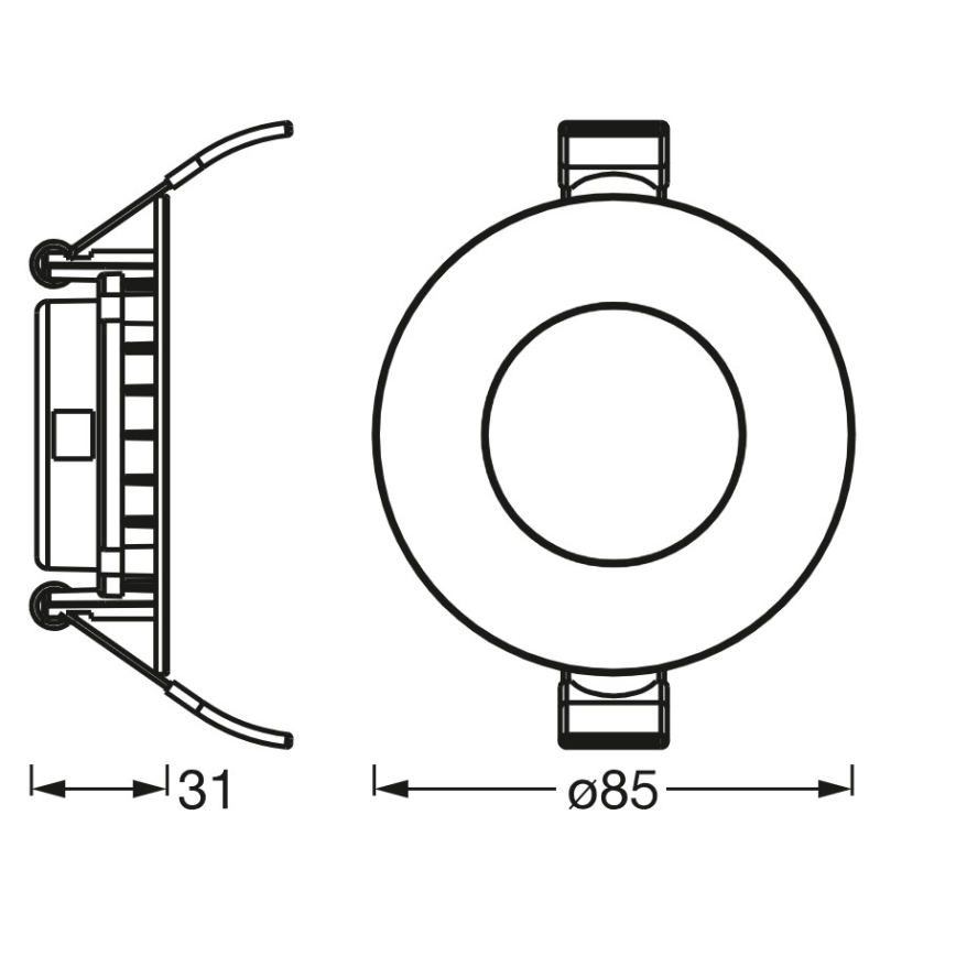 Osram - Luminaria empotrada LED SLIM LED/4,5W/230V 3000K