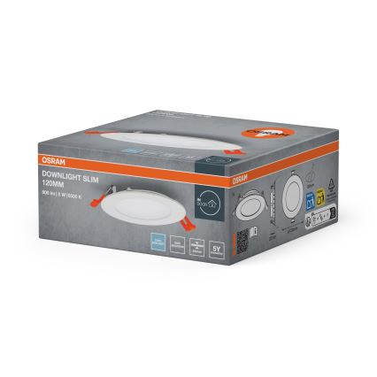 Osram - Luminaria empotrada LED SLIM LED/8W/230V 6500K Ø 12 cm
