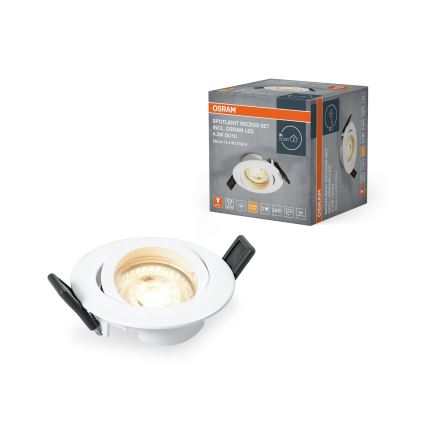 Osram - Luminaria empotrada LED SPOT 1xGU10/4,3W/230V 2700K CRI 90 blanca