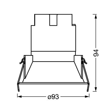 Osram - Luminaria empotrada LED SPOT TWIST LED/10W/230V 4000K Ø 9,3 cm blanco/negro