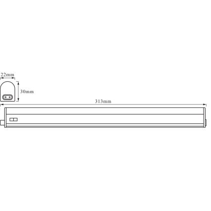 Osram - Luminaria LED bajo mueble BATTEN LED/4W/230V 30 cm