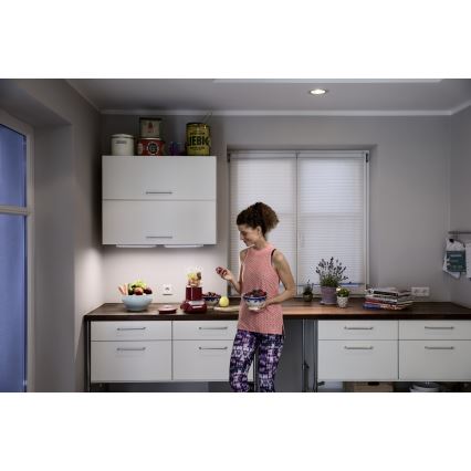 Osram - Lámpara LED bajo mueble con sensor de movimiento y de crepúsculo LINEARLED LED/2,9W/9V 6xAA 4000K 31,4 cm blanco