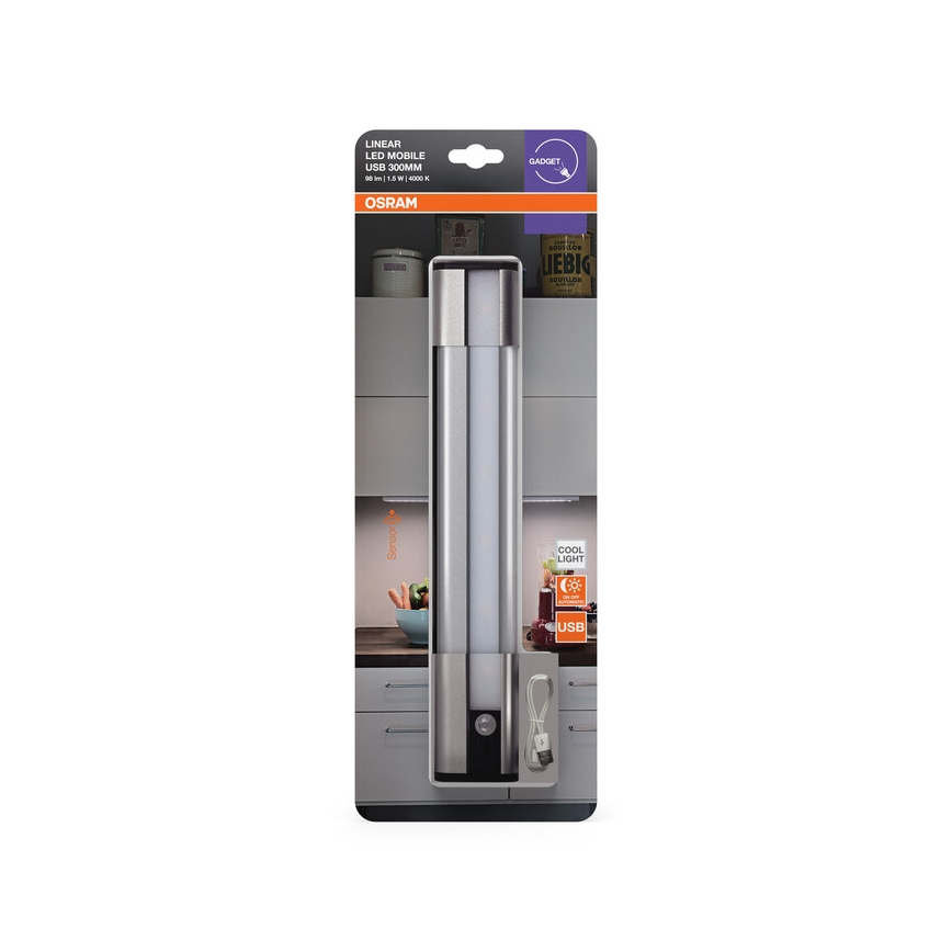 Osram - Luminaria LED bajo mueble con sensor MOBILE LED/1,5W/3,7V 1800 mAh