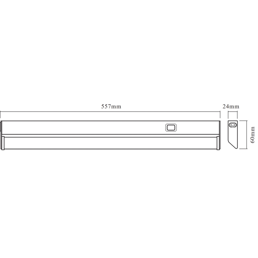 Osram - Luminaria LED bajo mueble LINEAR LED/10W/230V 3000K 55,7 cm plateada