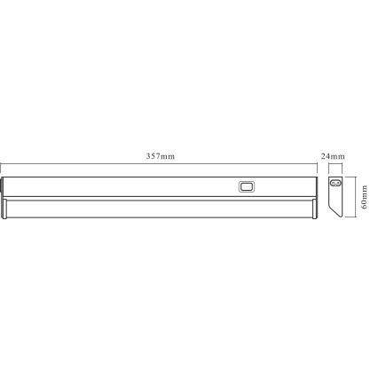 Osram - Luminaria LED bajo mueble LINEAR LED/6W/230V 3000K 35,7 cm plateada
