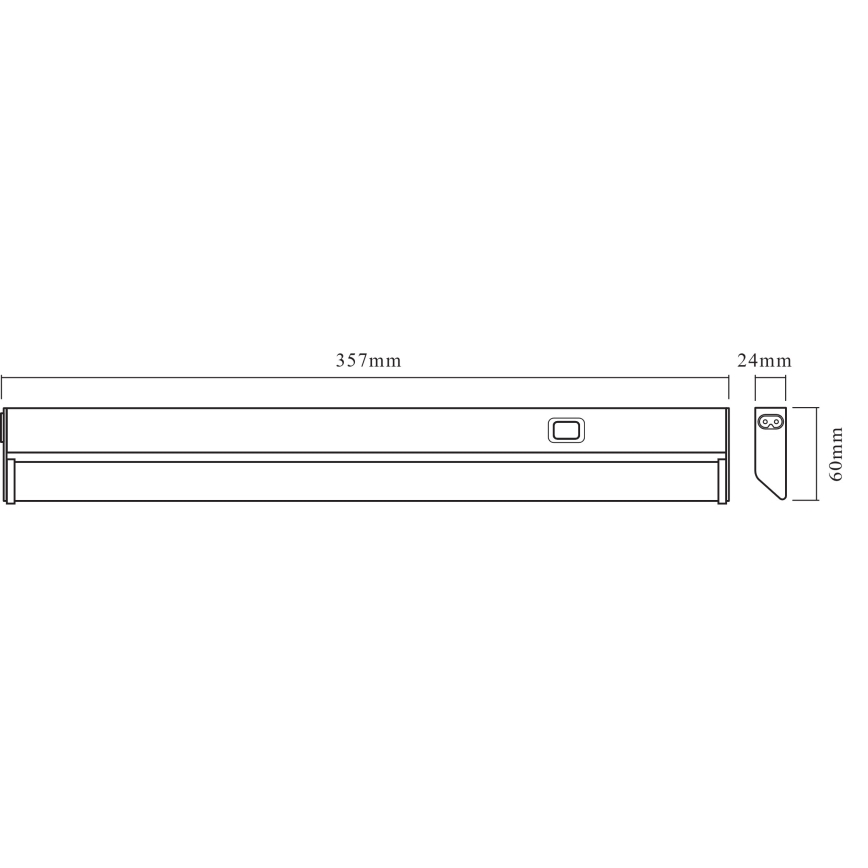 Osram - Luminaria LED bajo mueble LINEAR LED/6W/230V 3000K 35,7 cm plateada