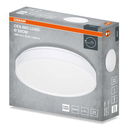 Osram - Luminaria LED de techo CEILING LUXO LED/18W/230V diámetro 32 cm blanca