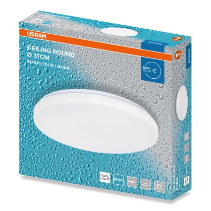 Osram - Plafón LED de techo para baño CEILING ROUND LED/24W/230V 4000K Ø 37 cm IP44 blanco