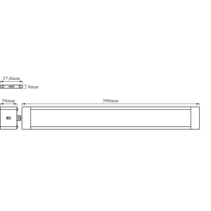 Osram - Luminaria LED regulable para instalar bajo muebles con sensor de movimiento CABINET LED/10W/230V 3000K 50 cm blanco