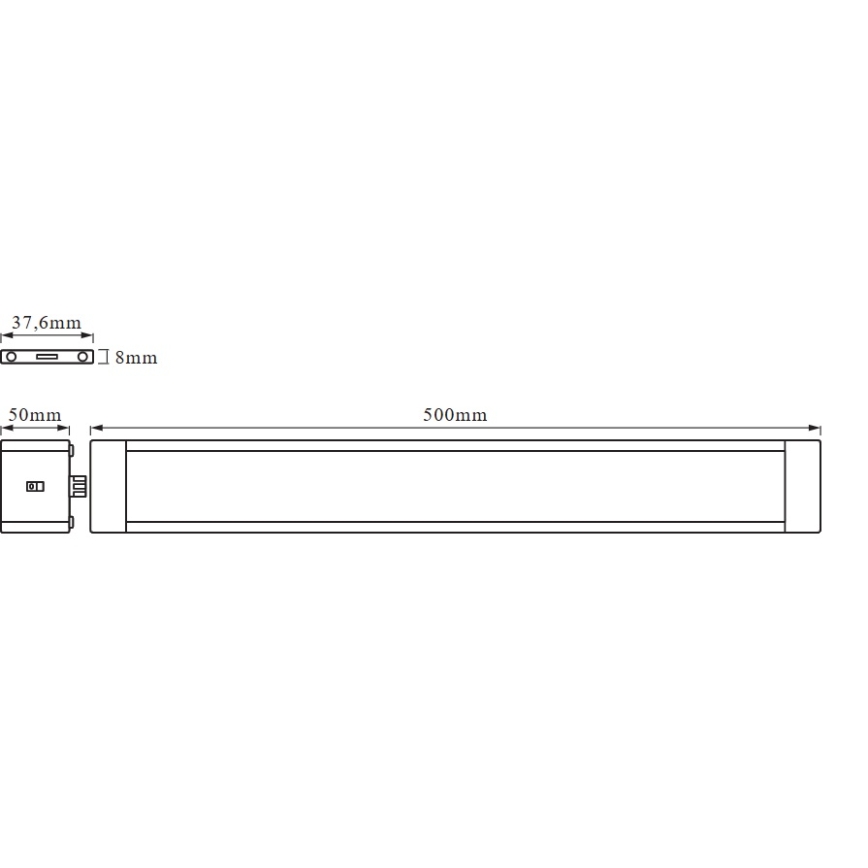 Osram - Luminaria LED regulable para instalar bajo muebles con sensor de movimiento CABINET LED/10W/230V 3000K 50 cm blanco