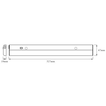 Osram - Luminaria LED para bajo mueble con sensor FLAT LED/12W/230V 4000K