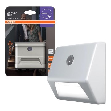 Osram - Luminaria LED para escalera con sensor NIGHTLUX LED/0,25W/3xAAA IP54 blanca
