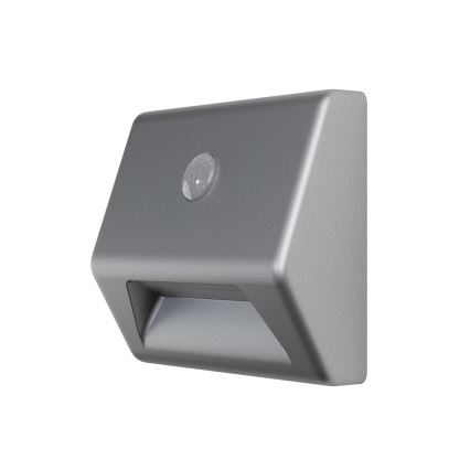 Osram - Aplique LED para escalera con sensor NIGHTLUX LED/0,25W/3xAAA IP54 plateado