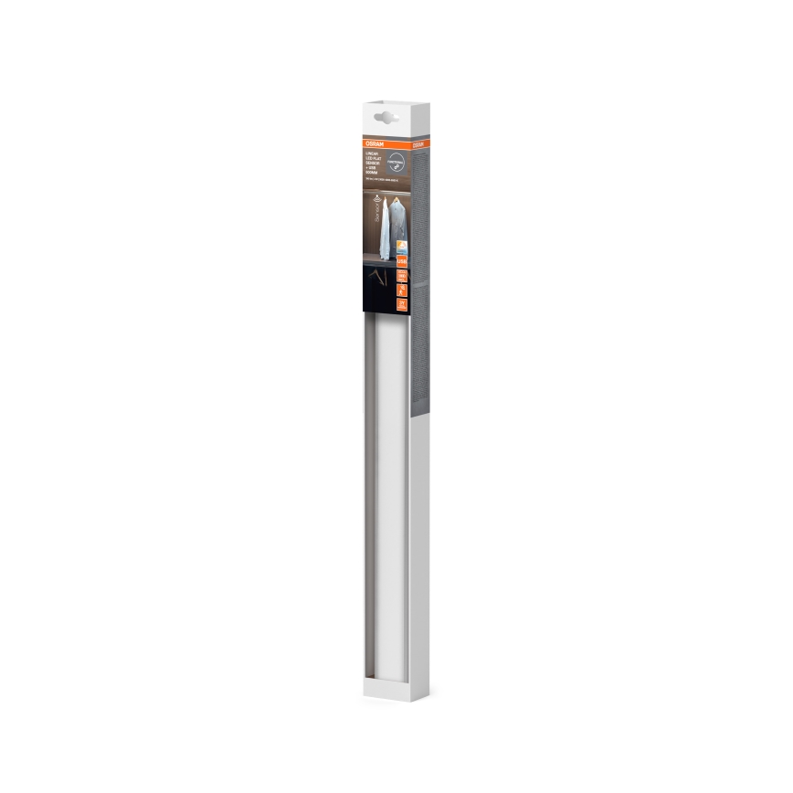 Osram - Luz LED bajo mueble con sensor de movimiento y crepúsculo LINEAR LED/4W/3,7V 1500 mAh 3000/4000/6500K 60 cm gris
