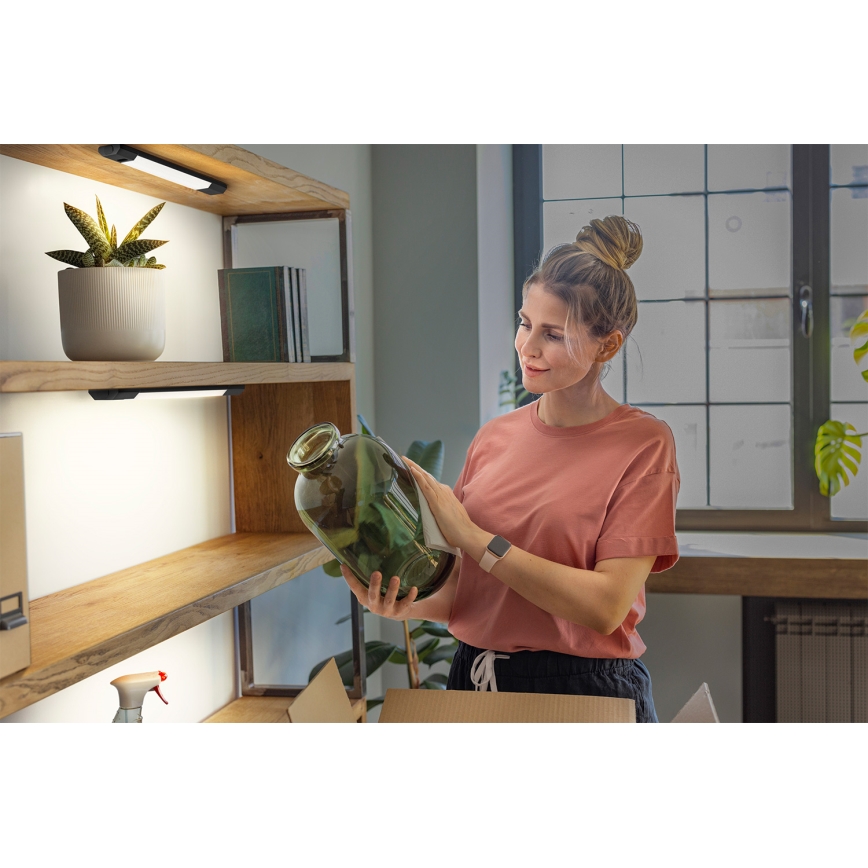 Osram - Luminaria LED regulable para instalar bajo mueble con sensor de movimiento LINEAR EDGE LED/4W/230V 3000/4000/6500K 30 cm negra