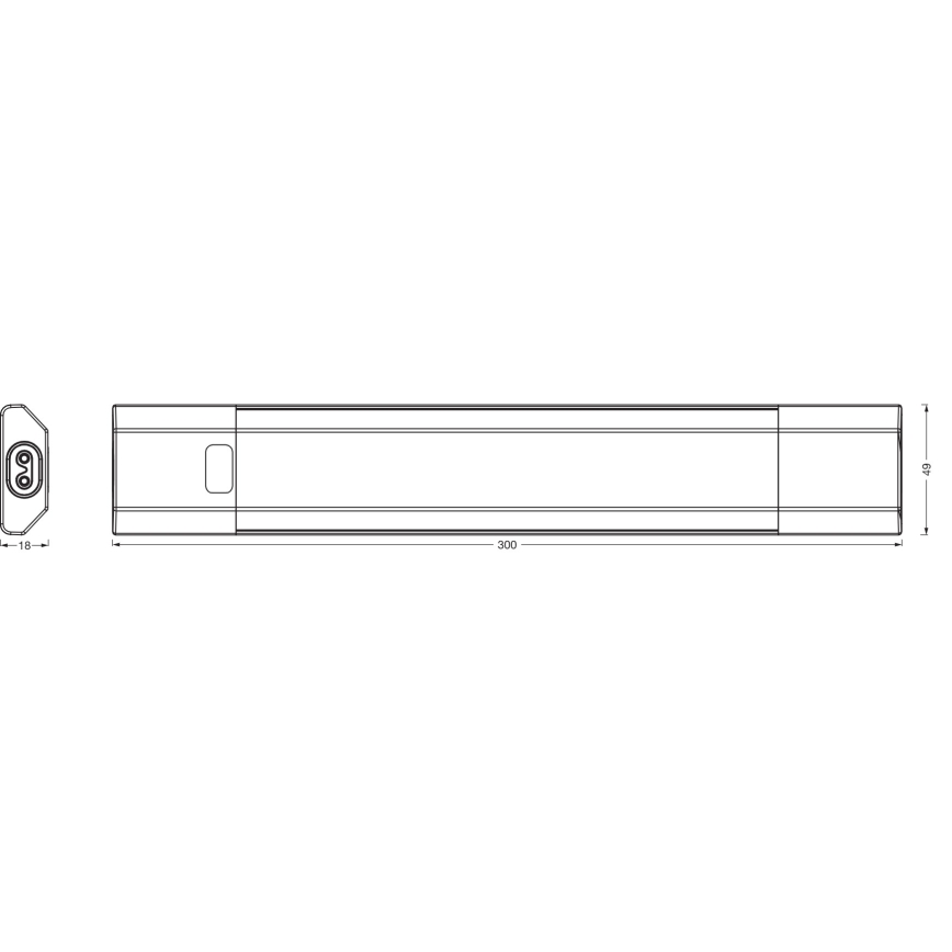 Osram - Luminaria LED regulable para instalación bajo mueble con sensor de movimiento LINEAR EDGE LED/4W/230V 3000/4000/6500K 30 cm blanca