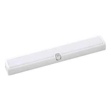 Osram - Luminaria LED regulable para instalar bajo mueble con sensor de movimiento y crepuscular LINEAR LED/3,8W/5V/3xAA 3000K 30 cm blanco