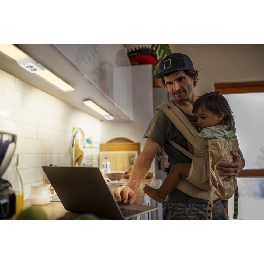 Osram - Luminaria LED regulable para bajo mueble con enchufes UNDERCABINET LED/10W/230V 3000K 54,8 cm blanco