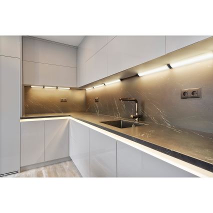 Osram - Luminaria LED regulable para instalación bajo mueble con sensor de movimiento LINEAR ANGLE LED/5W/230V 3000/4000/6500K 35 cm negra