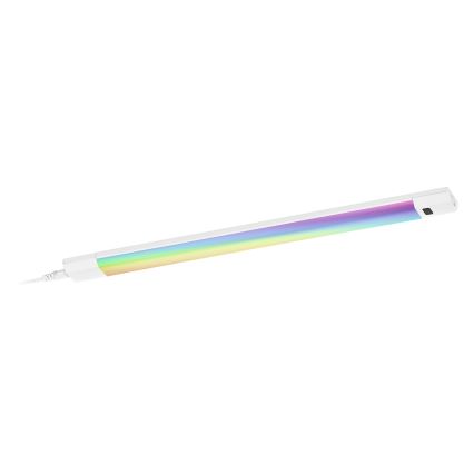 Osram - Luminaria LED RGBW regulable para bajo mueble con sensor de movimiento LINEAR EDGE LED/8W/230V 50 cm blanco + mando a distancia