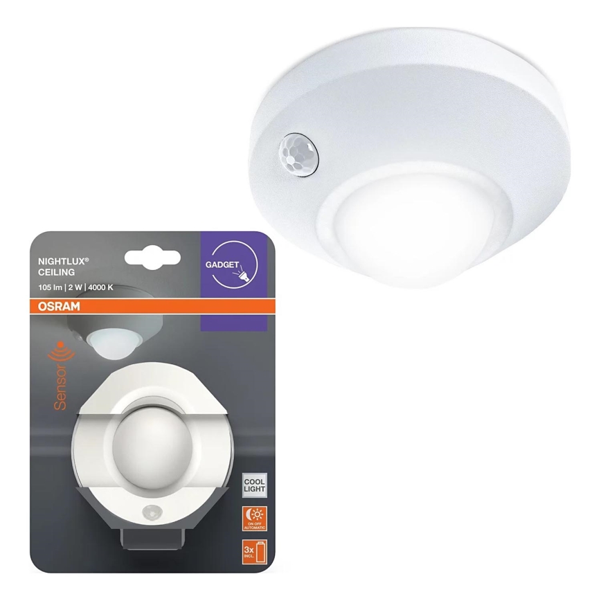 Osram - Luz LED orientativa con sensor NIGHTLUX LED/2W/3xAA, blanco