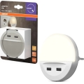Osram - Luz nocturna de enchufe con sensor LUNETTA, 2x USB, LED/13W/230V