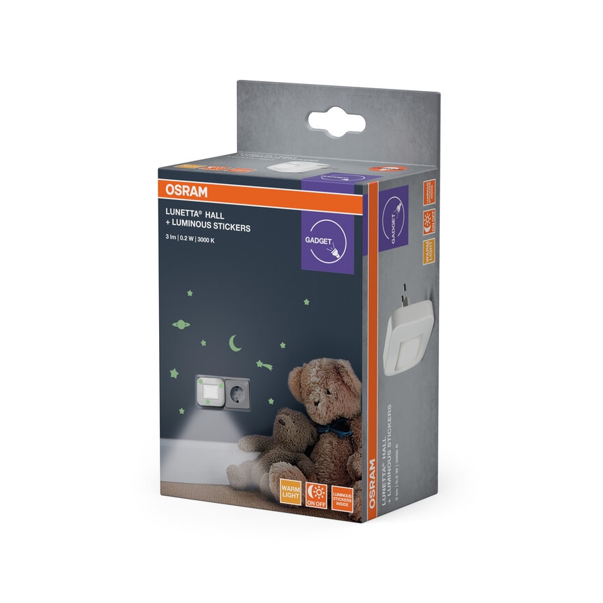Osram - Luz nocturna LED con sensor crepuscular LUNETTA LED/0,2W/230V